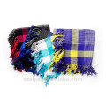 Mens plaid square polyester scarf